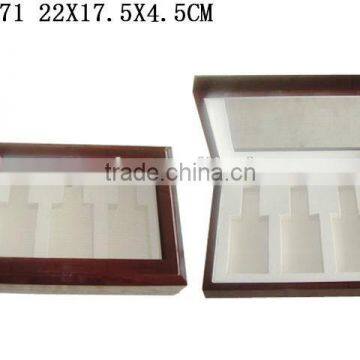 Wholesale 5 Grids Glossy Wood Perfume Gift Packaging Box With Clear Window W572 photo-3