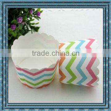 Small colorful non-stick PE coated paper muffin cups