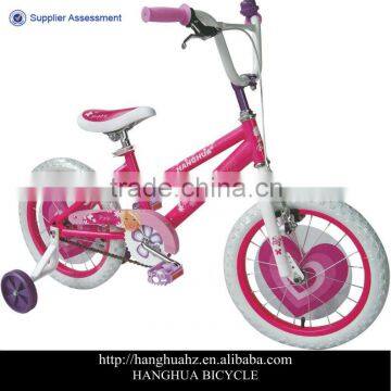 HH-K1641 16 inch beautiful bmx kids bike for girls with wheel card