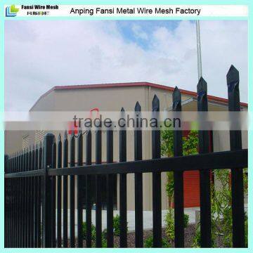 Powder coated spear top tubular fence for Utility sites