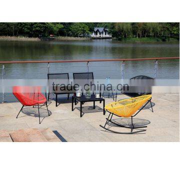 Modern Design Oversize Moon Chair Outdoor Rattan Wicker Garden Rocking Chair photo-3