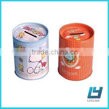 Tin money tin boxes with opening lid