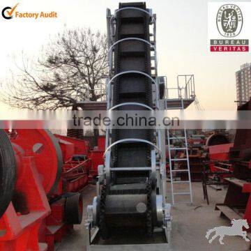 Mineral processing inclined belt conveyor