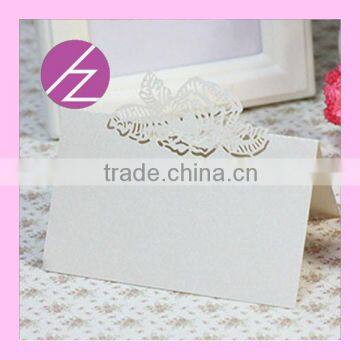 Pure White Laser Cut Flower Place Card Holder Wedding Table Seat Card ZK-41