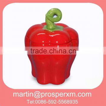 Ceramic canister fruit shaped pepper canister