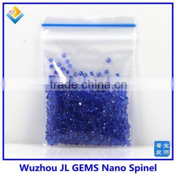 wholesale synthetic round blue sapphire Nano Spinel for wax setting