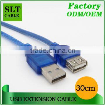 SLT Braided Shielded USB 2.0 Extension Cable A Male to A Female Blue photo-2