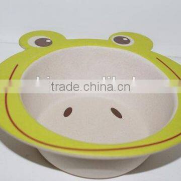 cool frog style printed decal safety natural bamboo fibre kids dinner set