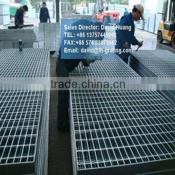 galvanised floor grating steel, galv serrated steel bar grating