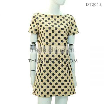 Polka dot short sleeve dress