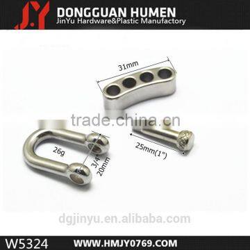 Stainless Steel adjustable shackle clasp , rigging hardware omega shackle