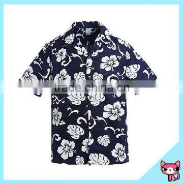 Worldwide flower and leaf man dress shirt slim