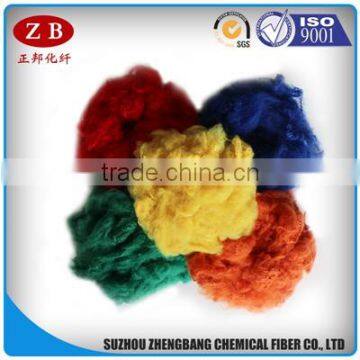 colored recycled polyester staple fiber synthetic fiber PES fiber