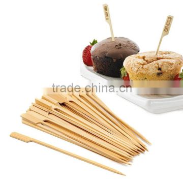 Custom logo Gun Shaped Flat Bamboo Teppo Gushi Skewers