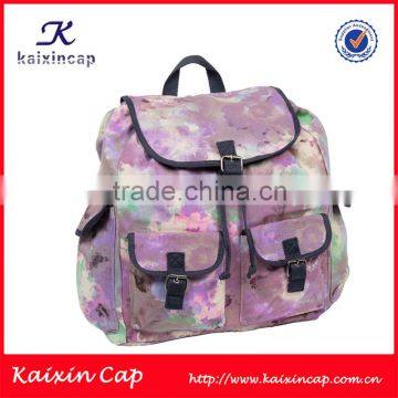 high quality hot sale custom girls canvas printing backpack