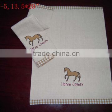 cotton kitchen towel with applique