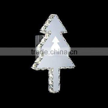 Modern LED Crystal tree Wall Lamp Bathroom Lighting Stainless steel