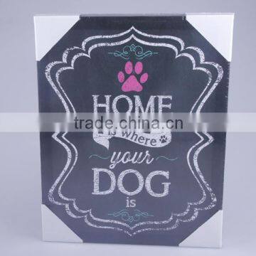 love home and dog canvas printing