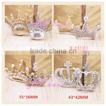 4 size metal crown button-White Silver Crown Rhinestone Decorative Metal Shank Buttons                        
                                                Quality Choice