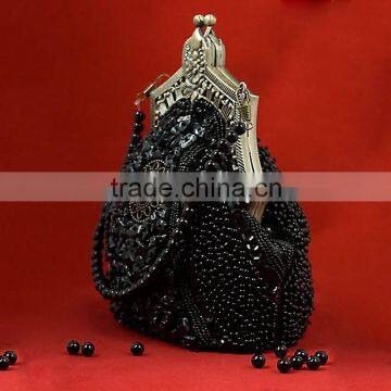 LS-011Wholesale Fashion Pearl Beaded Elegant Cosmetic Bag photo-4