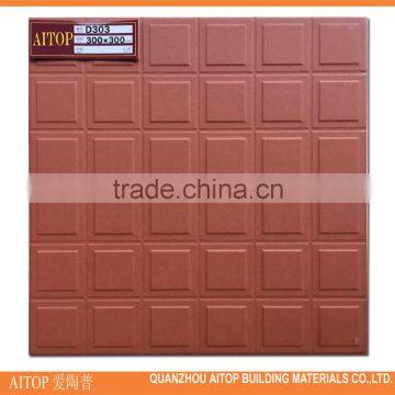 Anti-skid out door floor paving red clay terracotta tile 300x300                        
                                                                                Supplier's Choice