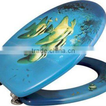 Beauty fish printed toilet seats