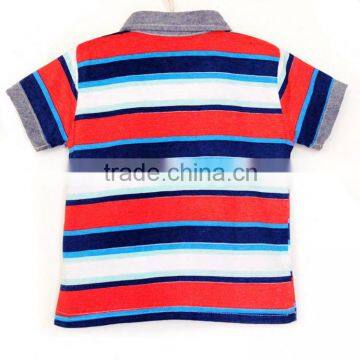 Trendy Baby Kids Wear Stripe Shirts Child Short Sleeve Polo Neck T Shirt photo-6