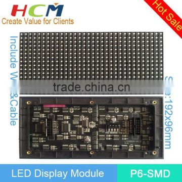 High Quality Indoor SMD RGB Full Color P6mm LED Module 96*192mm ,LED Display