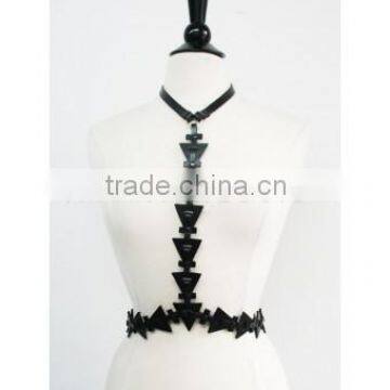 Chain Lynx Leather Harness at 'Ayaan Products' AP-4527