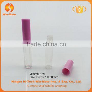 Hot-selling Bright Color Transparent Pink 8*1.2mm Cosmetic Lipgloss Tube Packaging photo-3