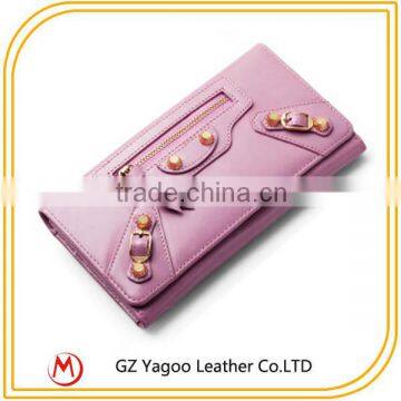 2016 cheap handmade PU leather wallet ladies wallets from China