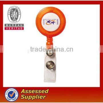 promotional round shape retractable badge holder