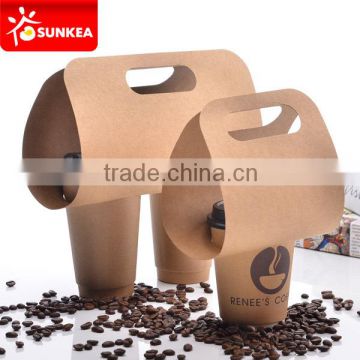 2 pack coffee cup drink paper carriers