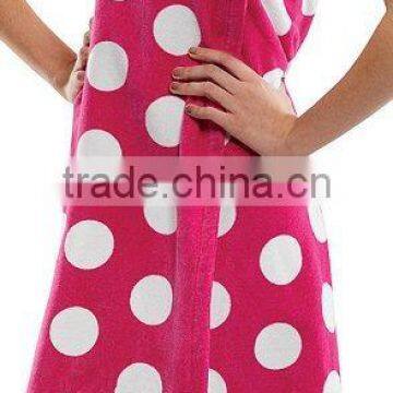 Hot Pink Terry Velour Spa Wrap