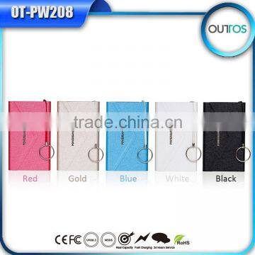 Special design leather envelope power bank 5000mah for mobile phone