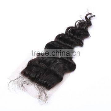 2016 Beauty Maxglam Hair Closure Cheap Brazilian Deep Curly Lace Closure Brazilian Water Wave Virgin Wet And Wavy Closure