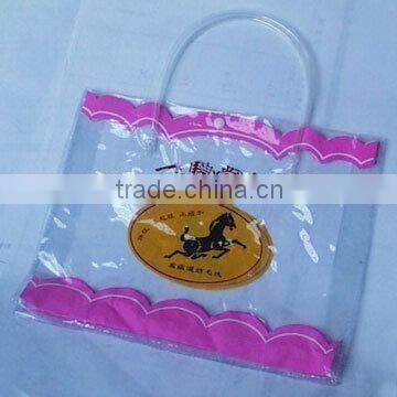 new quality clear vinyl pvc shopping handle bags