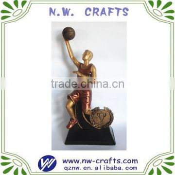 New item resin basketball sport trophy award