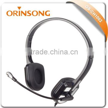 stereo sound headphones with mic for computer