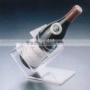 Simply/Unique Clear Acrylic Wine bottle Holder, wine display stand