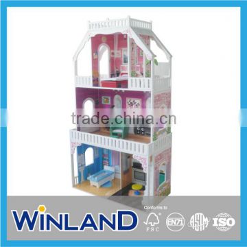 Pretend Play Fancy Wooden Doll House