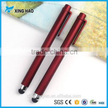 2016 new style small MOQ 2 in 1 advertising custom logo print plastic touch screen ball pen