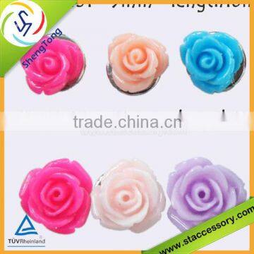 Fashion decoration resin flower for rhinestone broochresin flower beads