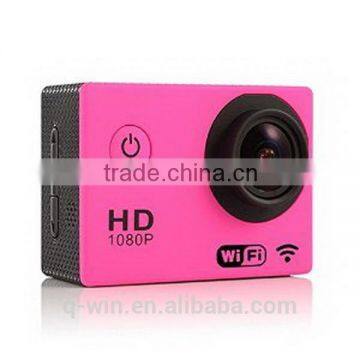 Latest hot selling 1080p sport camera, wifi remote control, 30m waterproof level