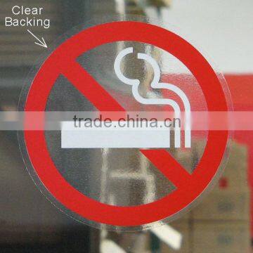 circle shape no smoking window stickers (M-A251)