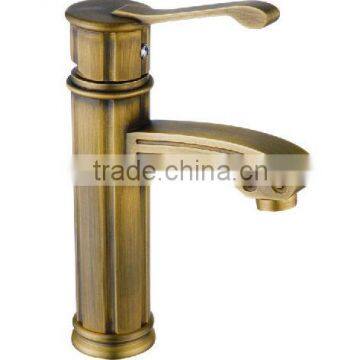 single handle antique brass copper basin faucet tap