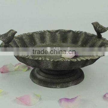 Country garden decorative iron bird dish