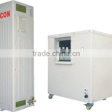 Duct type dehumidifier for indoor pool house