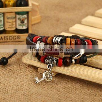 fashion jewelry leather bracelet 2016 new products leather bracelet