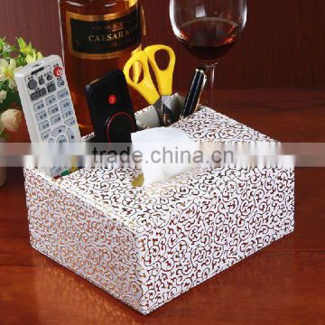 Creative leather storage bo multifunctional paper towel storage bo European type paper bo remote control bo